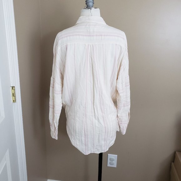 Sold Lou & Grey Pink Striped Buttondown Tie Fro… - Picture 4 of 7